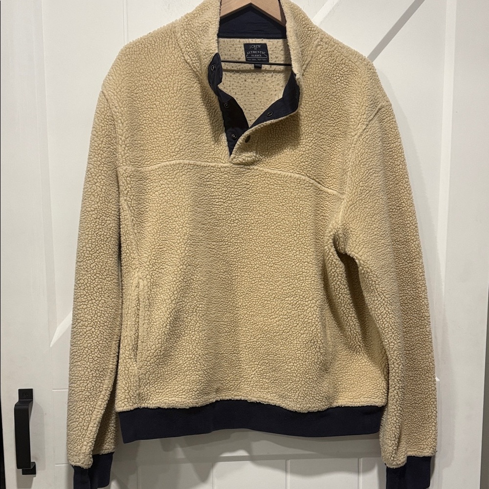 J. Crew Authentic Fleece Men's Tan Sherpa